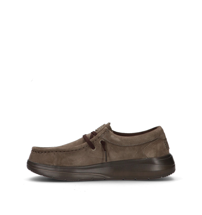 HEY DUDE Mocassino uomo marrone in suede