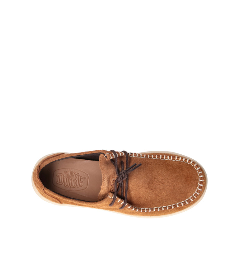 HEY DUDE Mocassino uomo marrone in suede