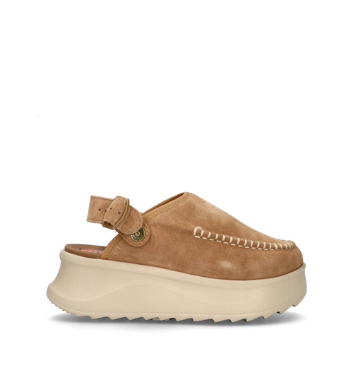 HEY DUDE Sabot donna marrone in suede