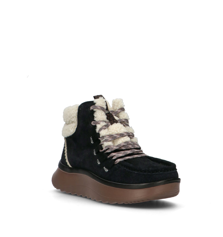 HEY DUDE Polacco donna nero in suede