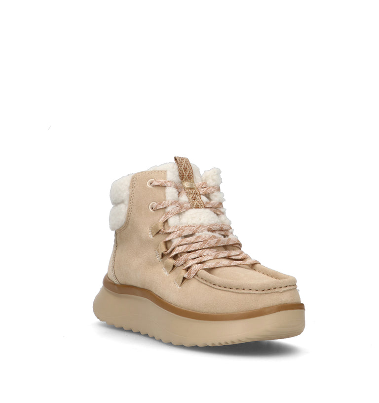 HEY DUDE Polacco donna beige in suede