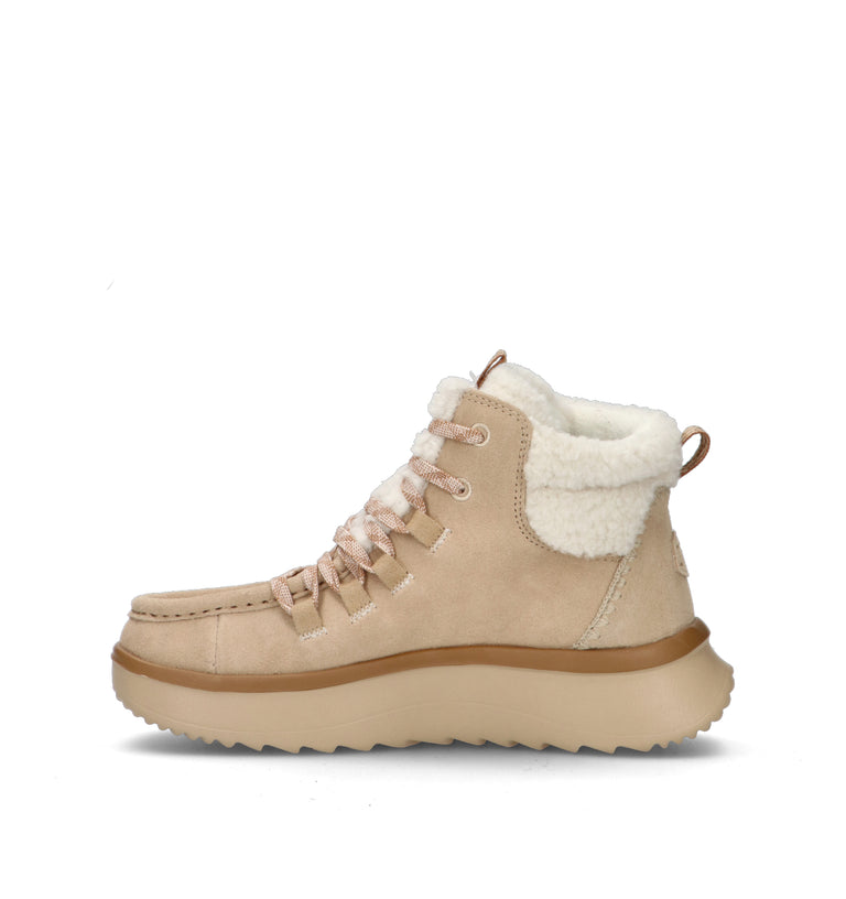 HEY DUDE Polacco donna beige in suede