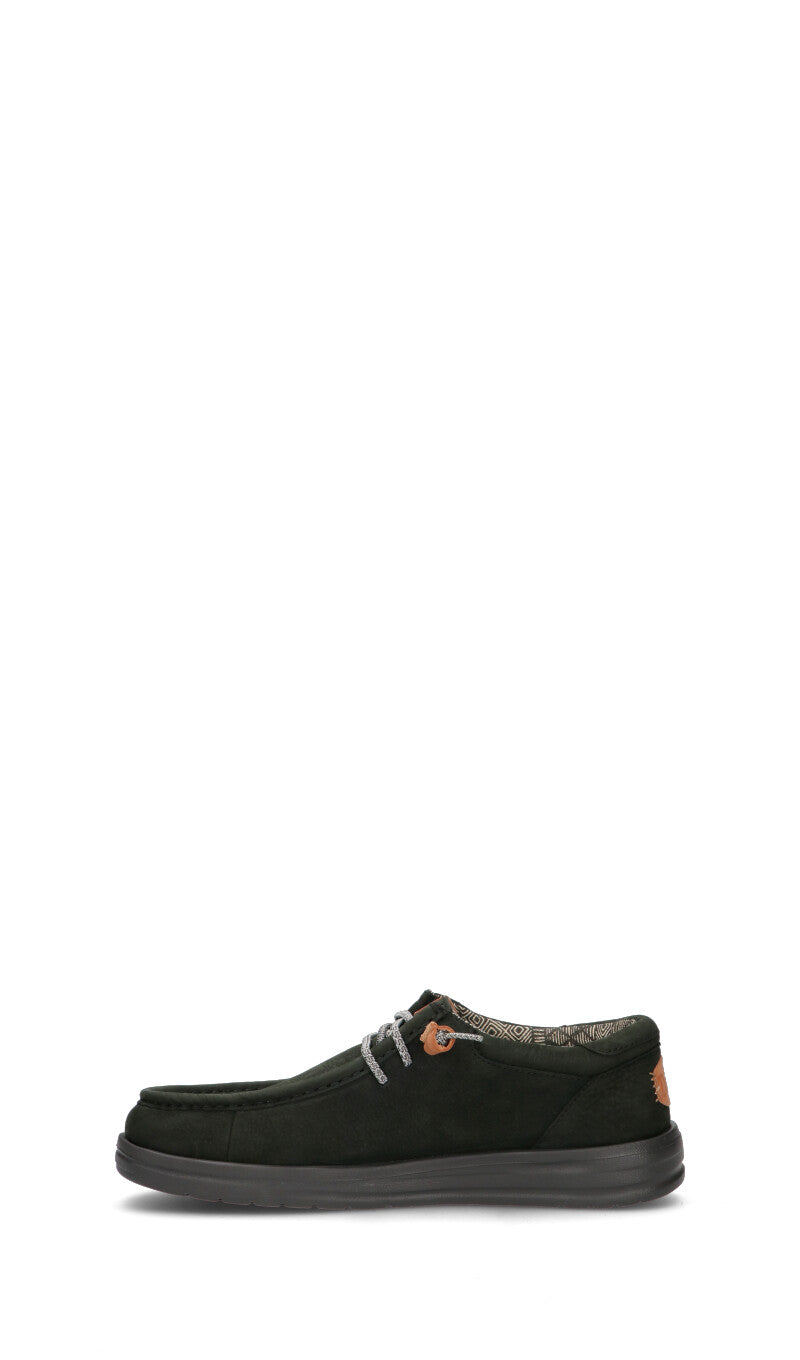 HEY DUDE Scarpa barca uomo nera in pelle