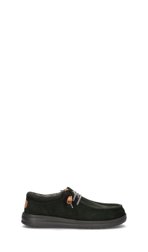 HEY DUDE Scarpa barca uomo nera in pelle
