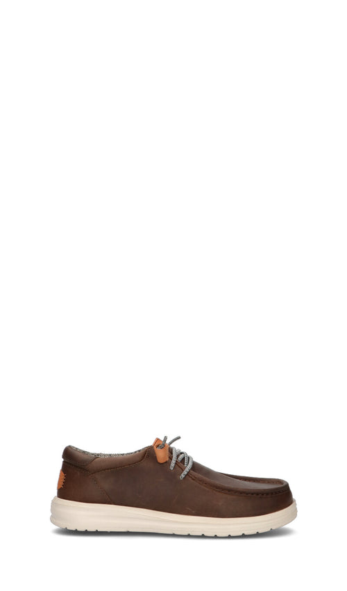 HEY DUDE Scarpa barca uomo marrone in pelle