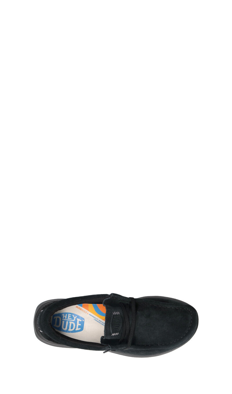 HEY DUDE Scarpa uomo nera in suede