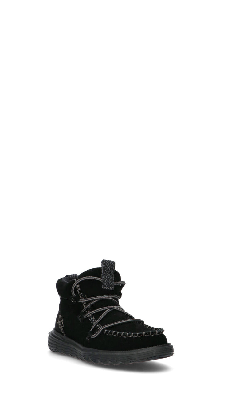 HEY DUDE Polacco donna nero in suede