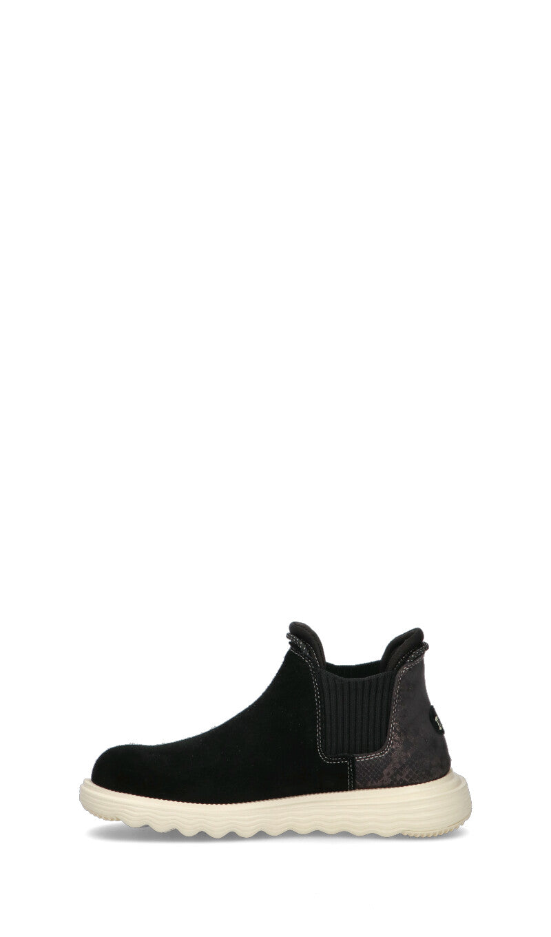 HEY DUDE Beatles donna nero in suede