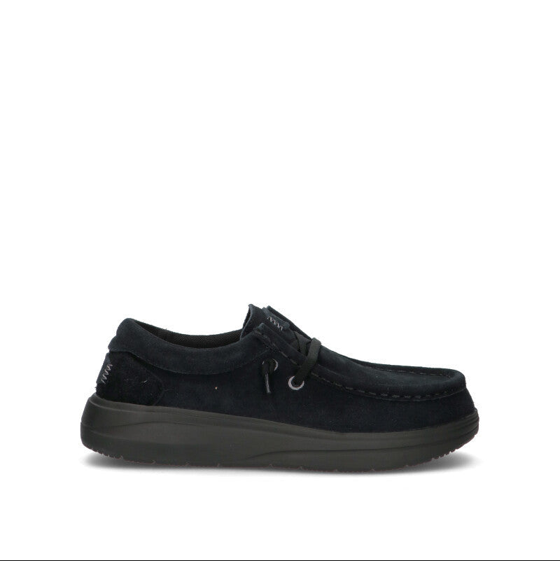 HEY DUDE Scarpa barca nera in suede