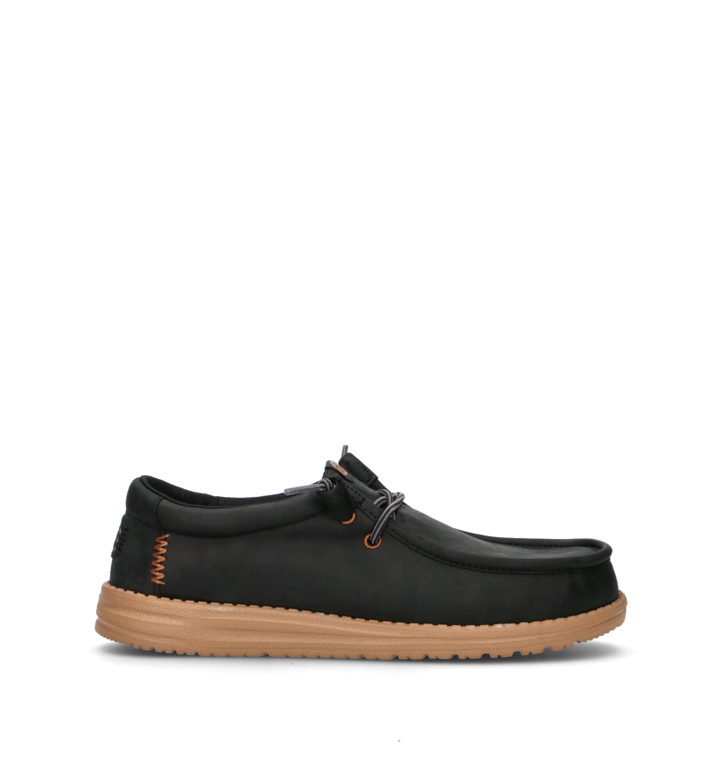 HEY DUDE Mocassino uomo nero in pelle
