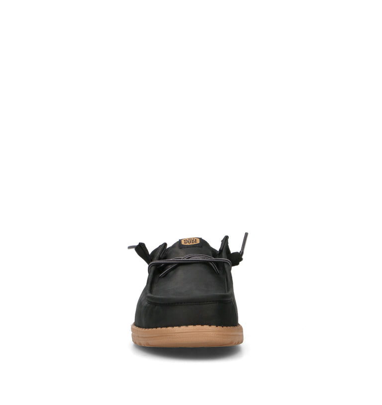 HEY DUDE Mocassino uomo nero in pelle