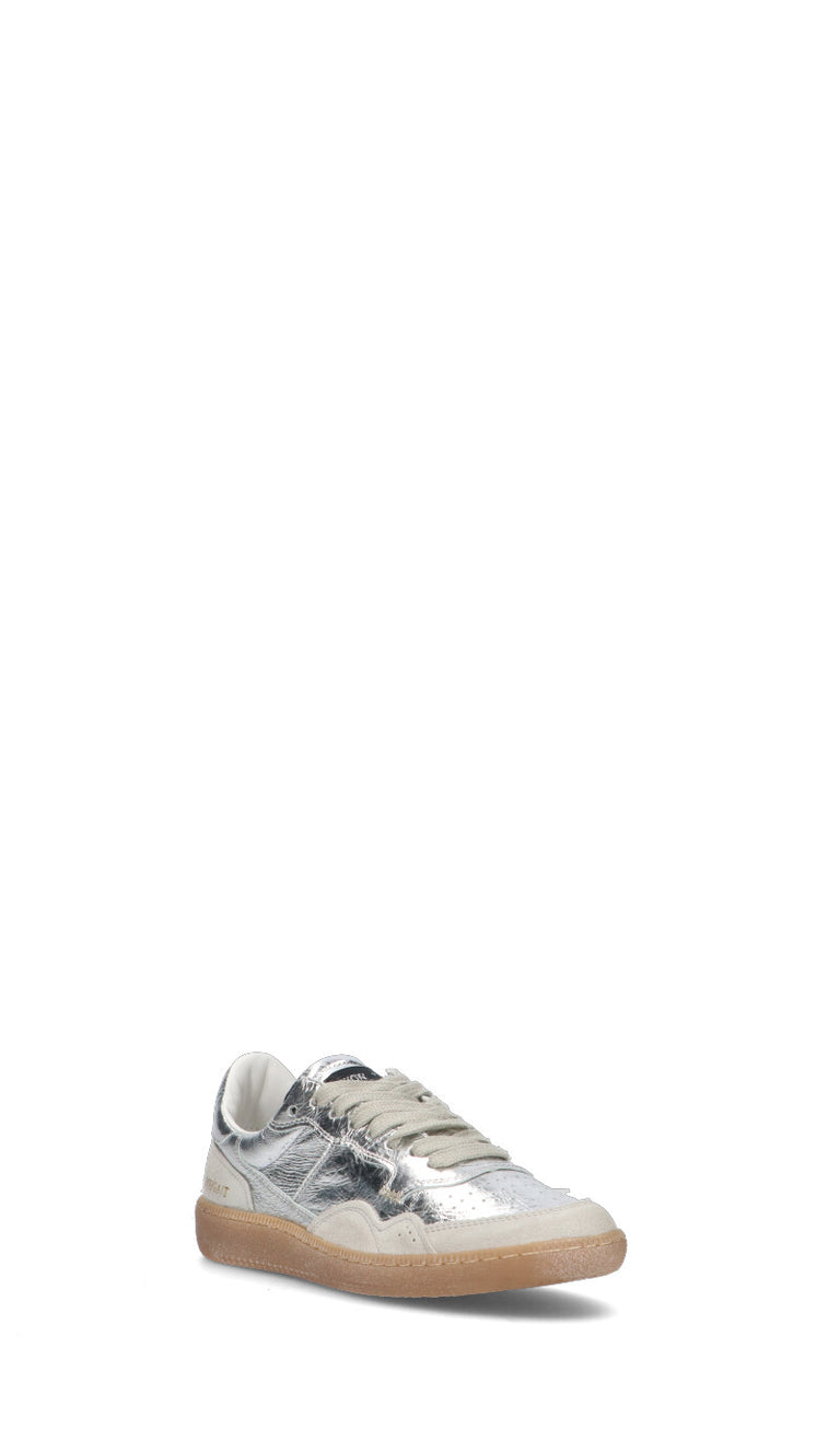 HIDNANDER Sneaker donna argento in pelle