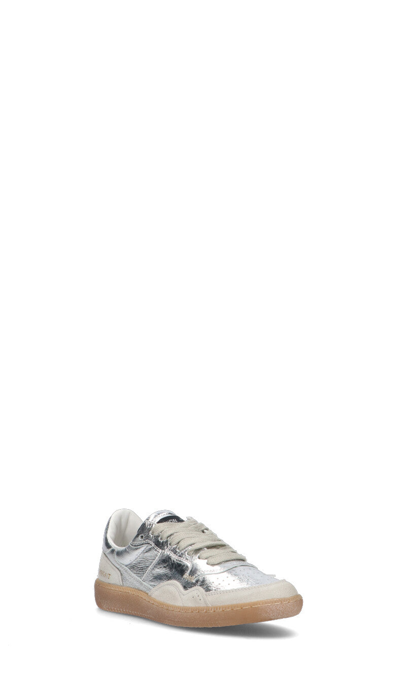 HIDNANDER Sneaker donna argento in pelle