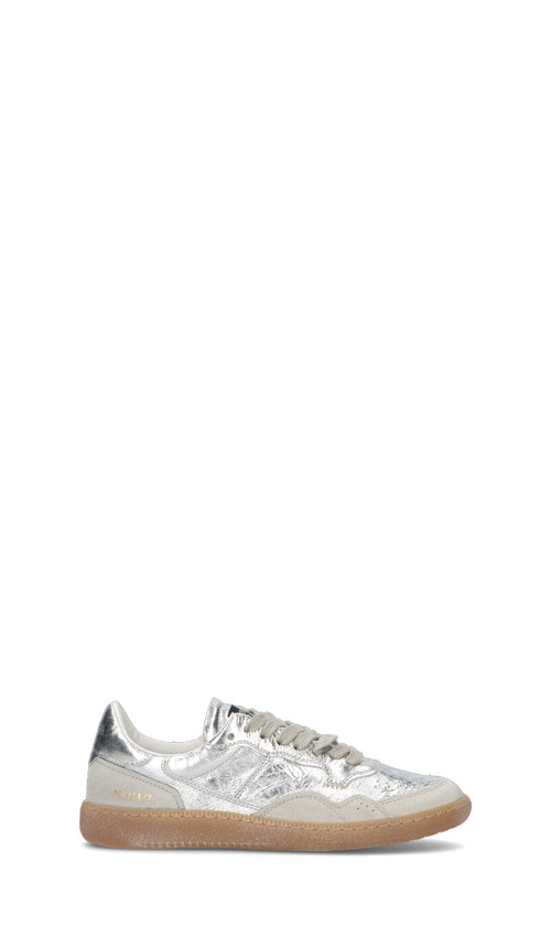 HIDNANDER Sneaker donna argento in pelle