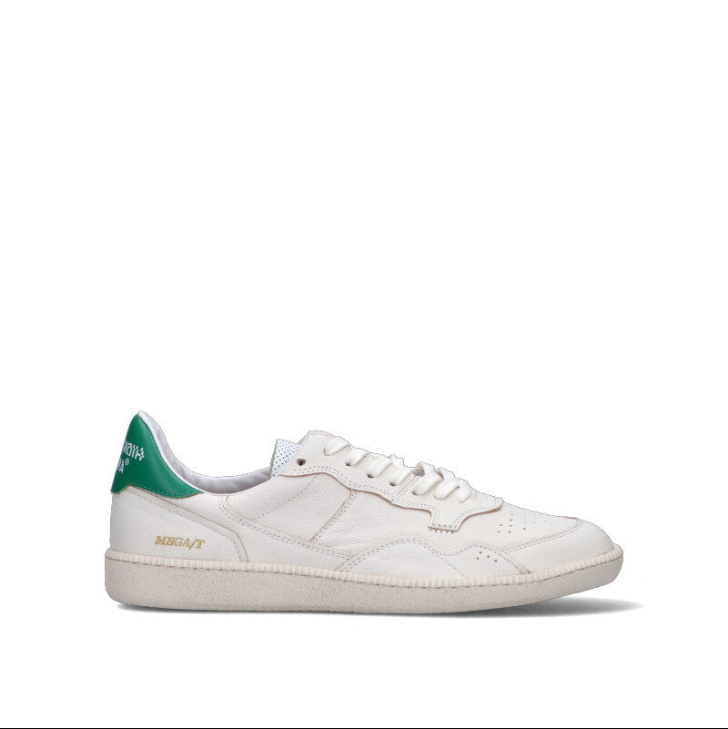 HIDNANDER Sneaker donna bianca/verde in pelle