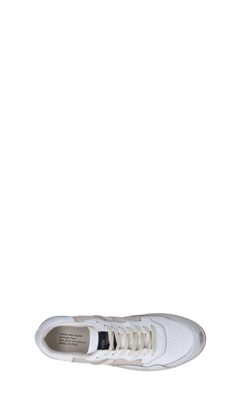HIDNANDER Sneaker uomo bianca/beige in pelle