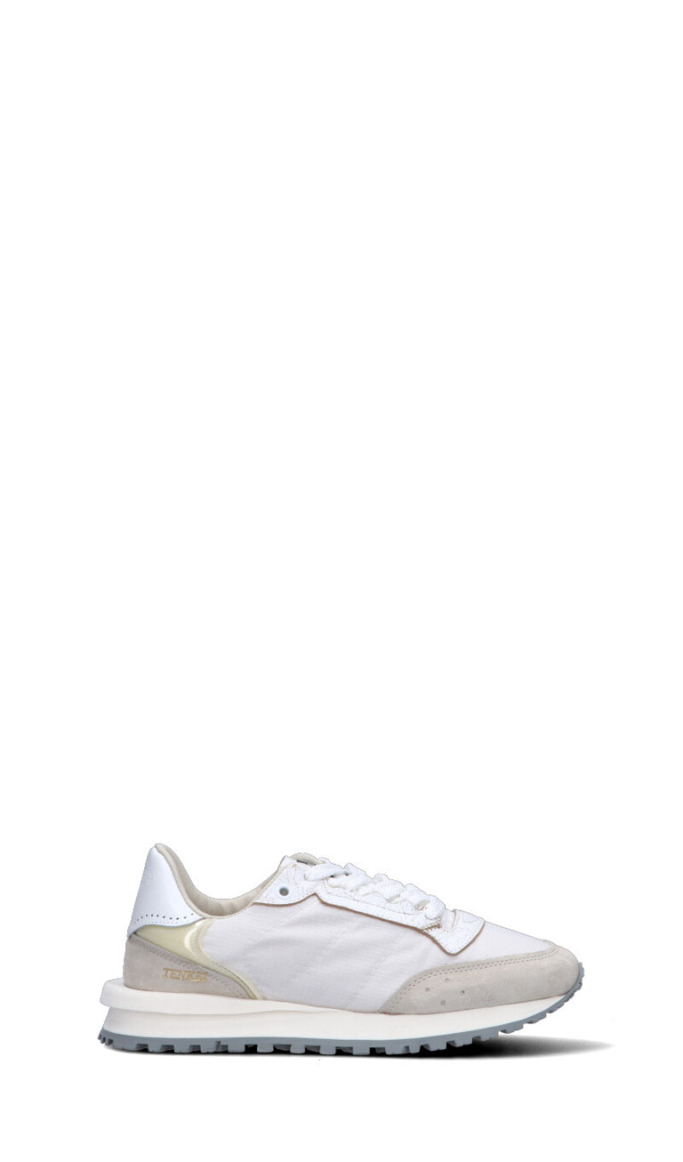 HIDNANDER Sneaker donna bianca/beige in suede