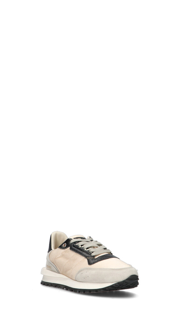 HIDNANDER Sneaker donna avorio/nera in suede