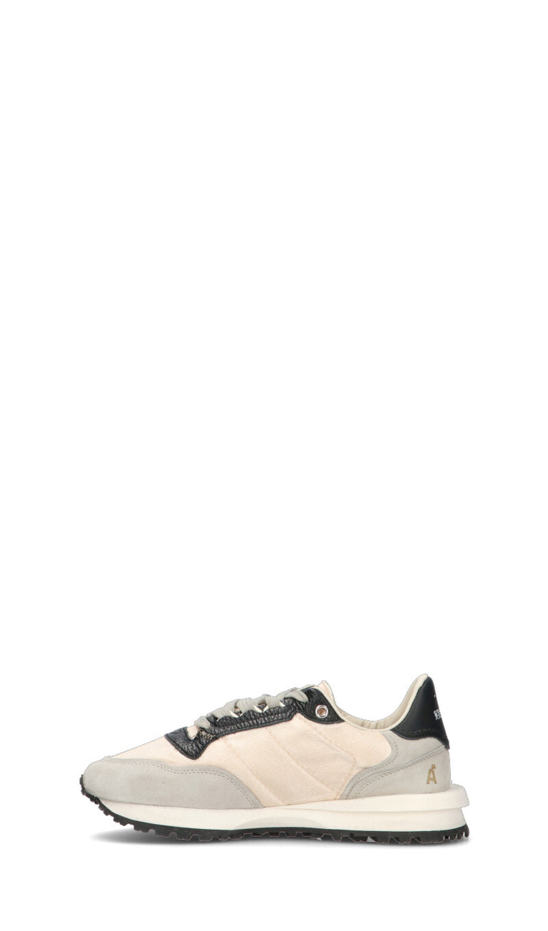 HIDNANDER Sneaker donna avorio/nera in suede
