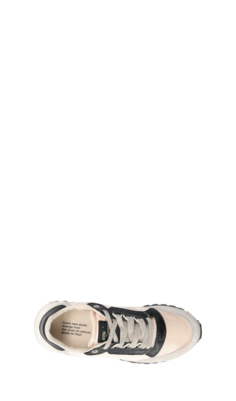 HIDNANDER Sneaker donna avorio/nera in suede