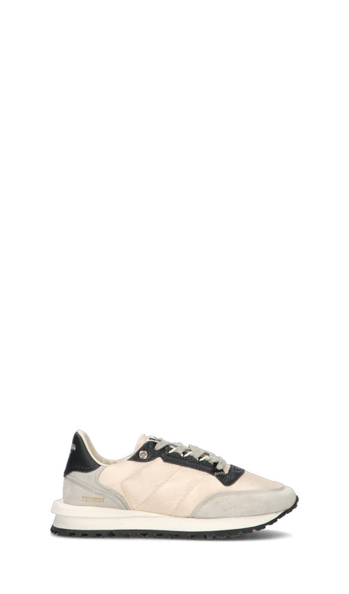 HIDNANDER Sneaker donna avorio/nera in suede