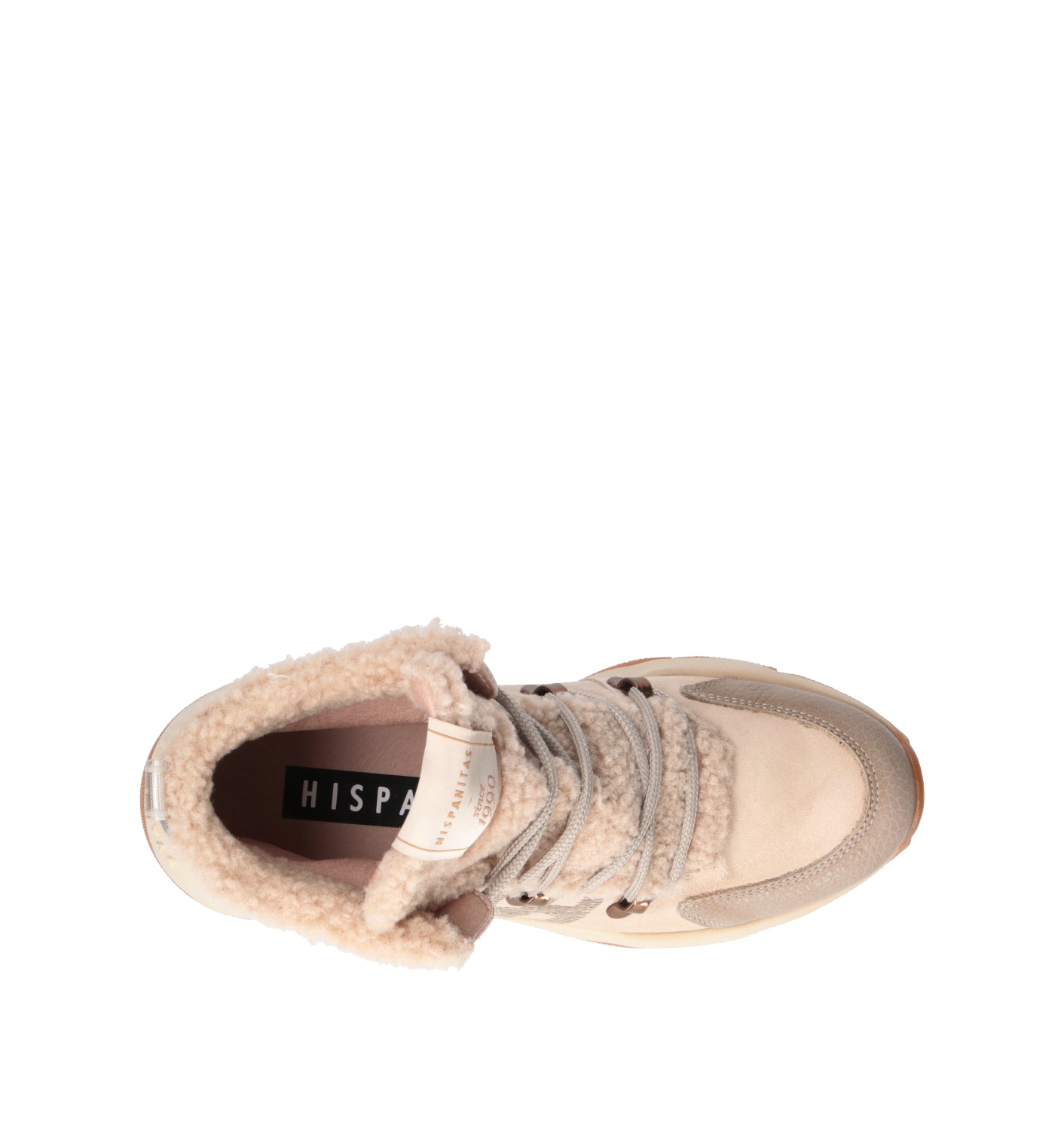HISPANITAS Sneaker donna beige in suede