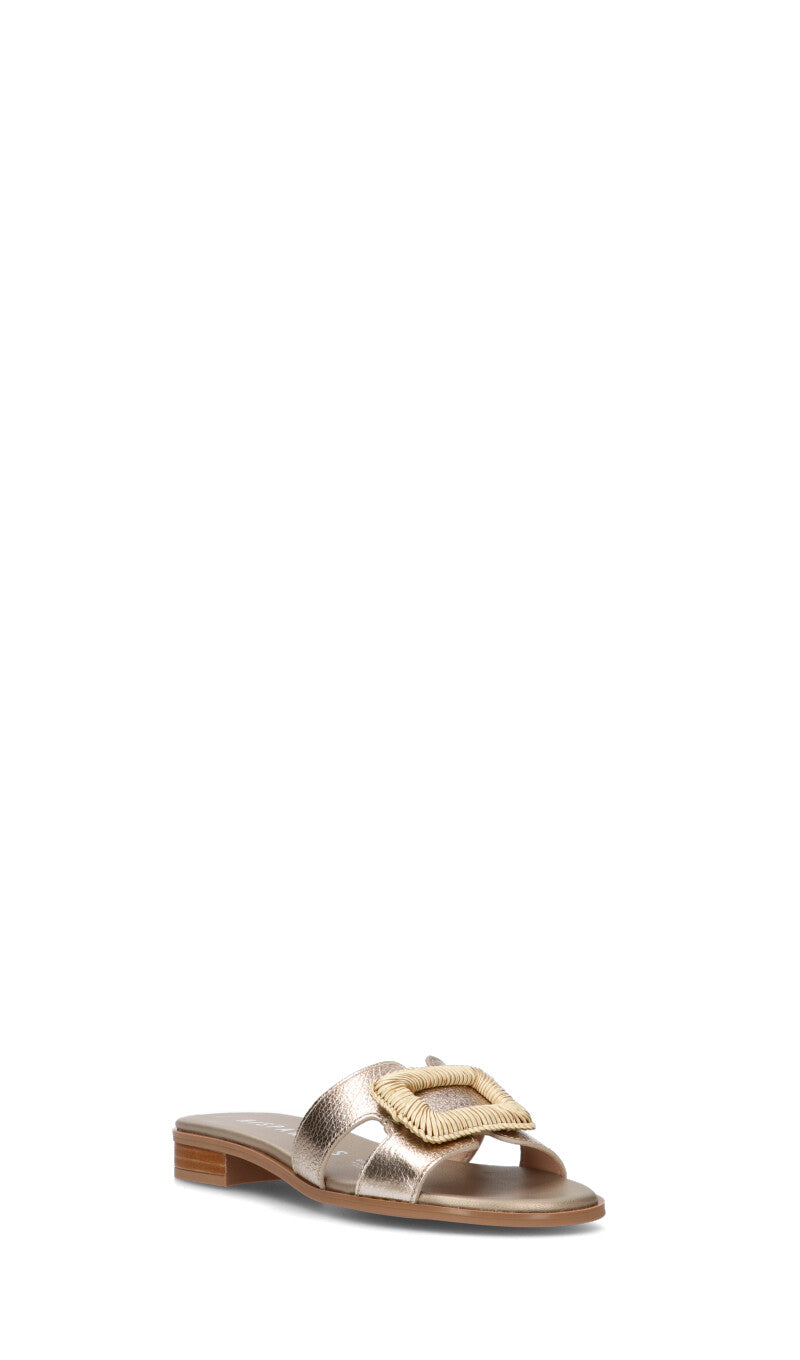 HISPANITAS Ciabatta donna platino in pelle