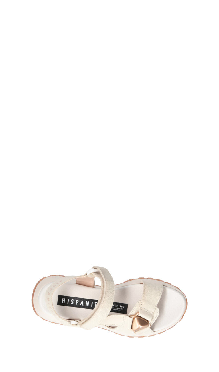 HISPANITAS Sandalo donna latte in pelle