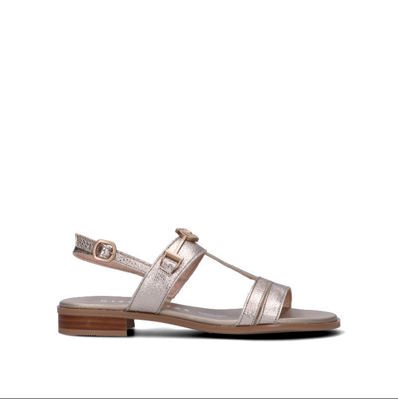 HISPANITAS Sandalo donna argento in pelle