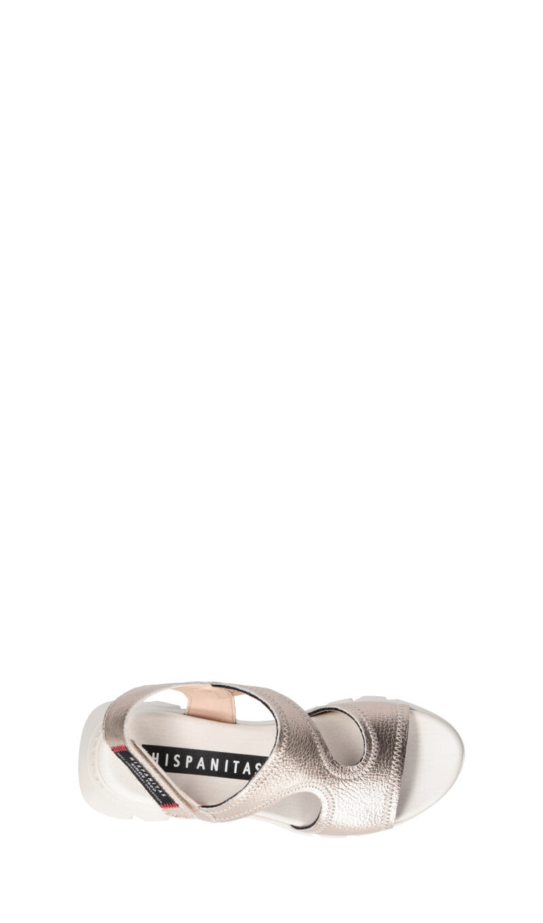 HISPANITAS Sandalo donna platino in pelle