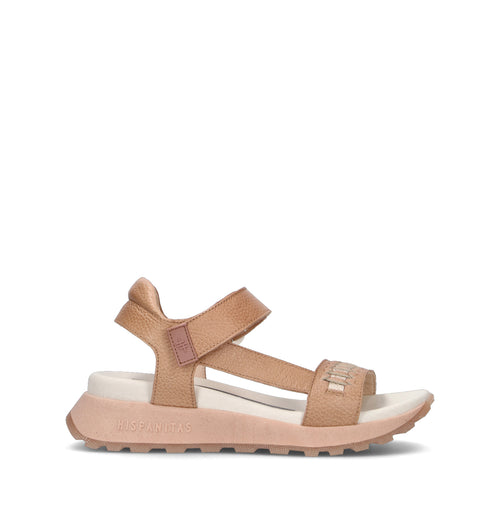 HISPANITAS Sandalo donna beige in pelle