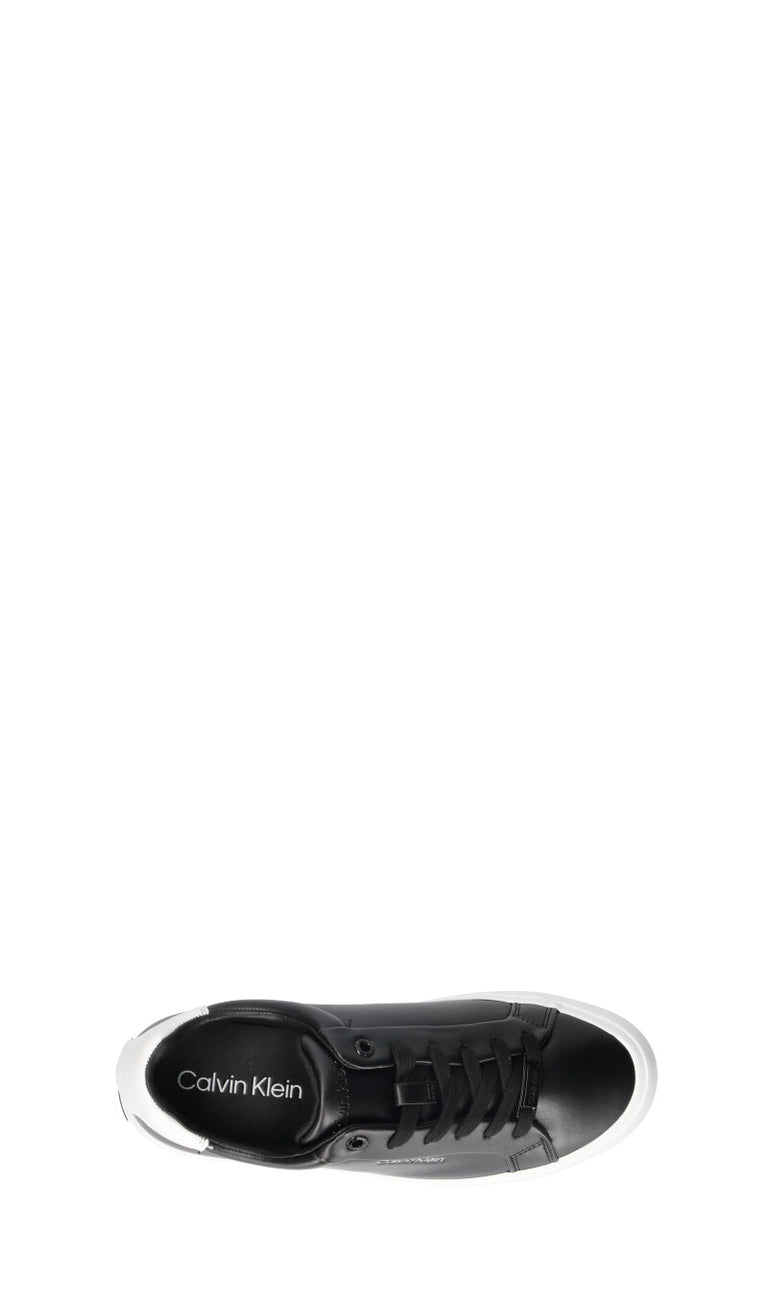 CALVIN KLEIN Sneaker donna nera in pelle