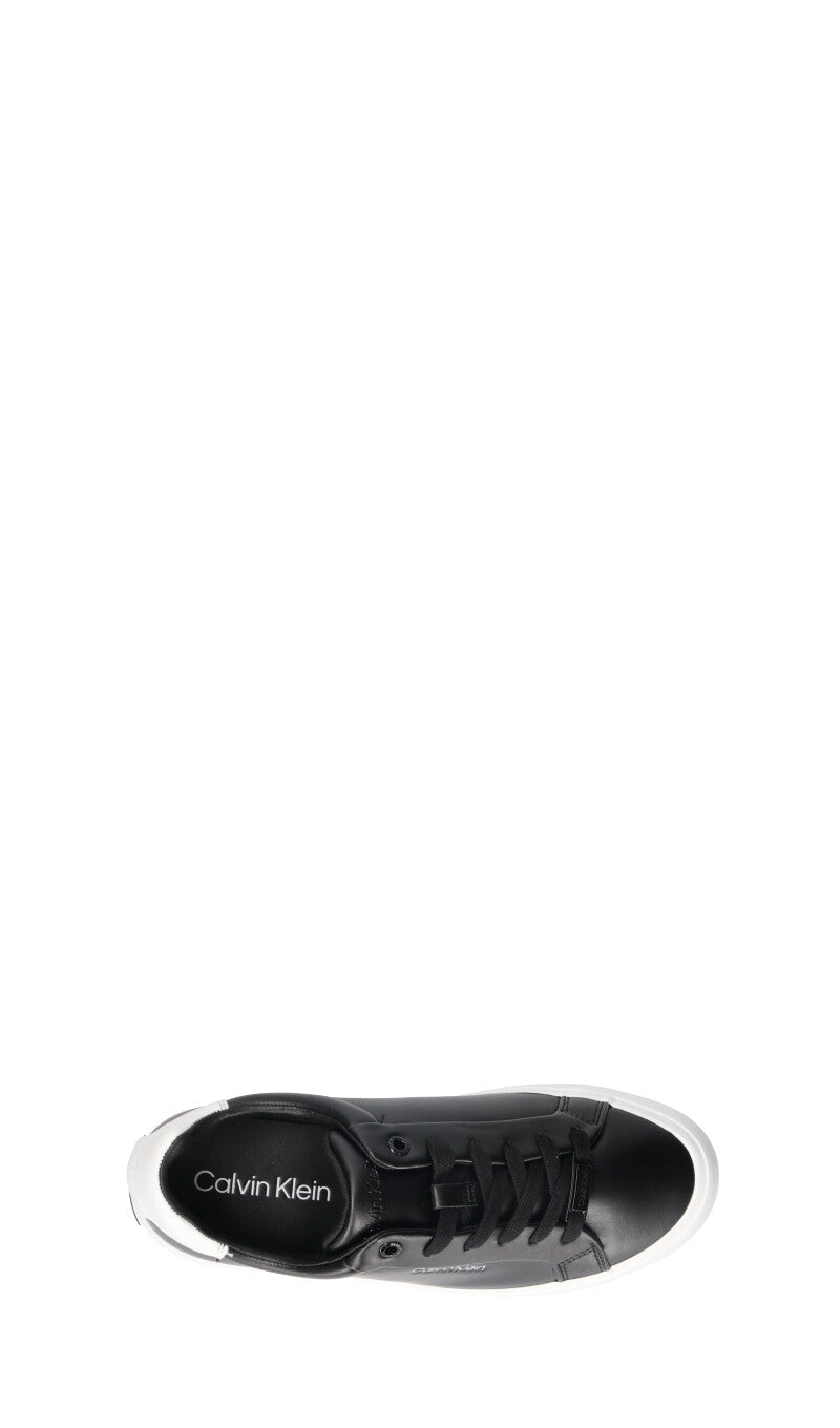 CALVIN KLEIN Sneaker donna nera in pelle