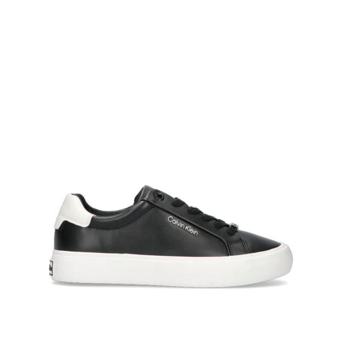 CALVIN KLEIN Sneaker donna nera in pelle