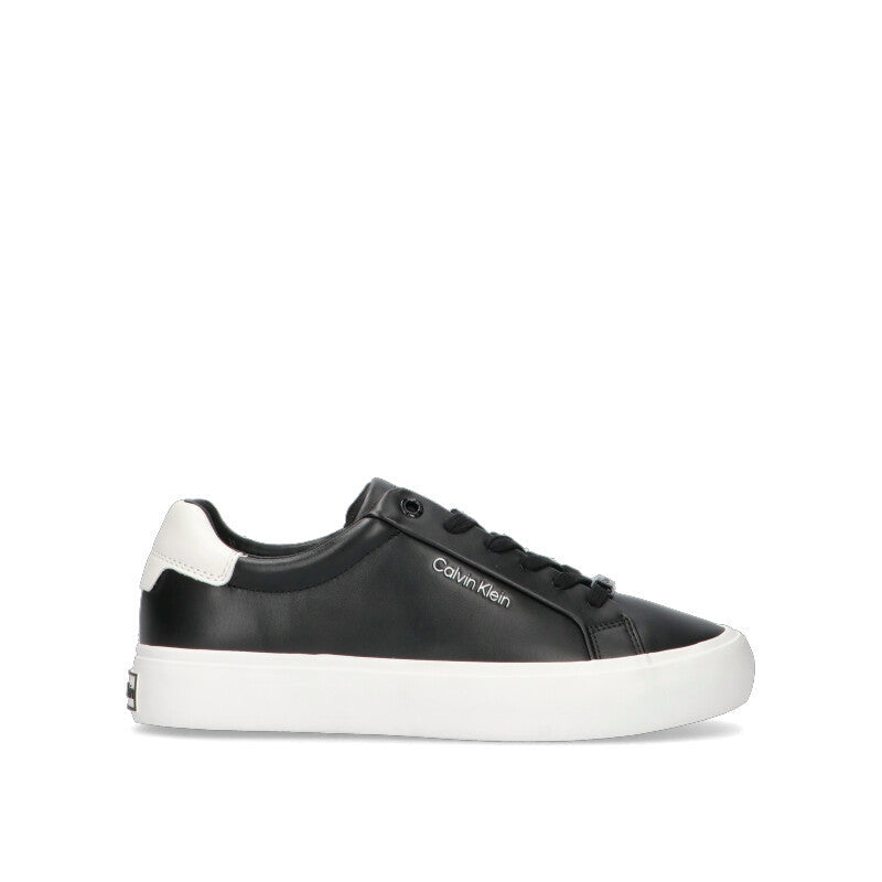 CALVIN KLEIN Sneaker donna nera in pelle