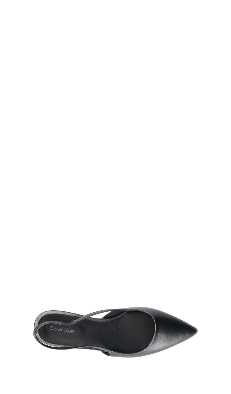 CALVIN KLEIN Decollete donna nera in pelle