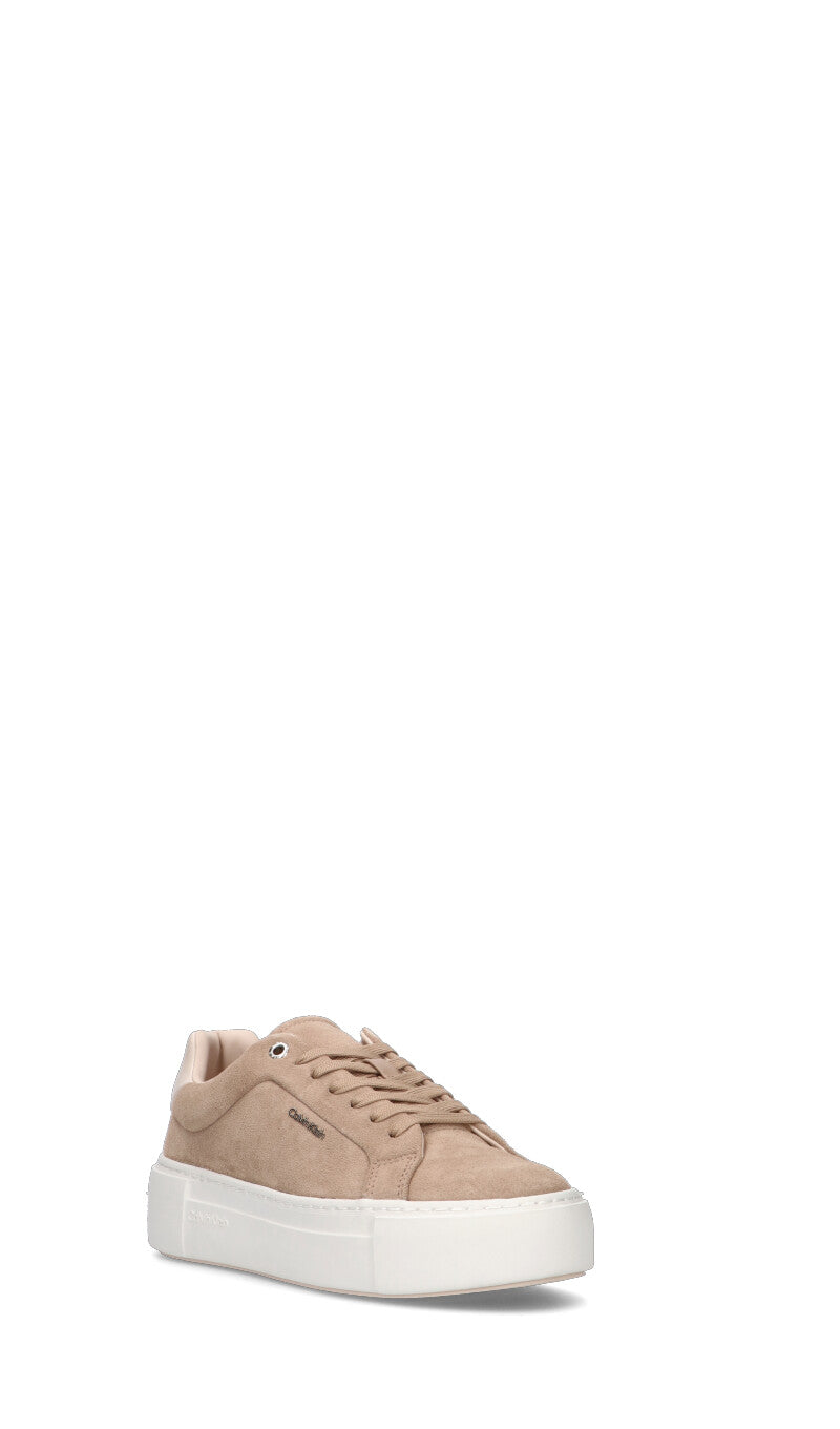 CALVIN KLEIN Sneaker donna taupe in suede