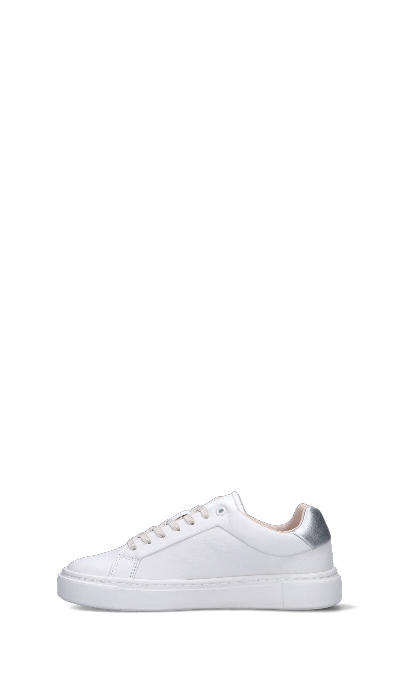 CALVIN KLEIN Sneaker donna bianca/argento in pelle