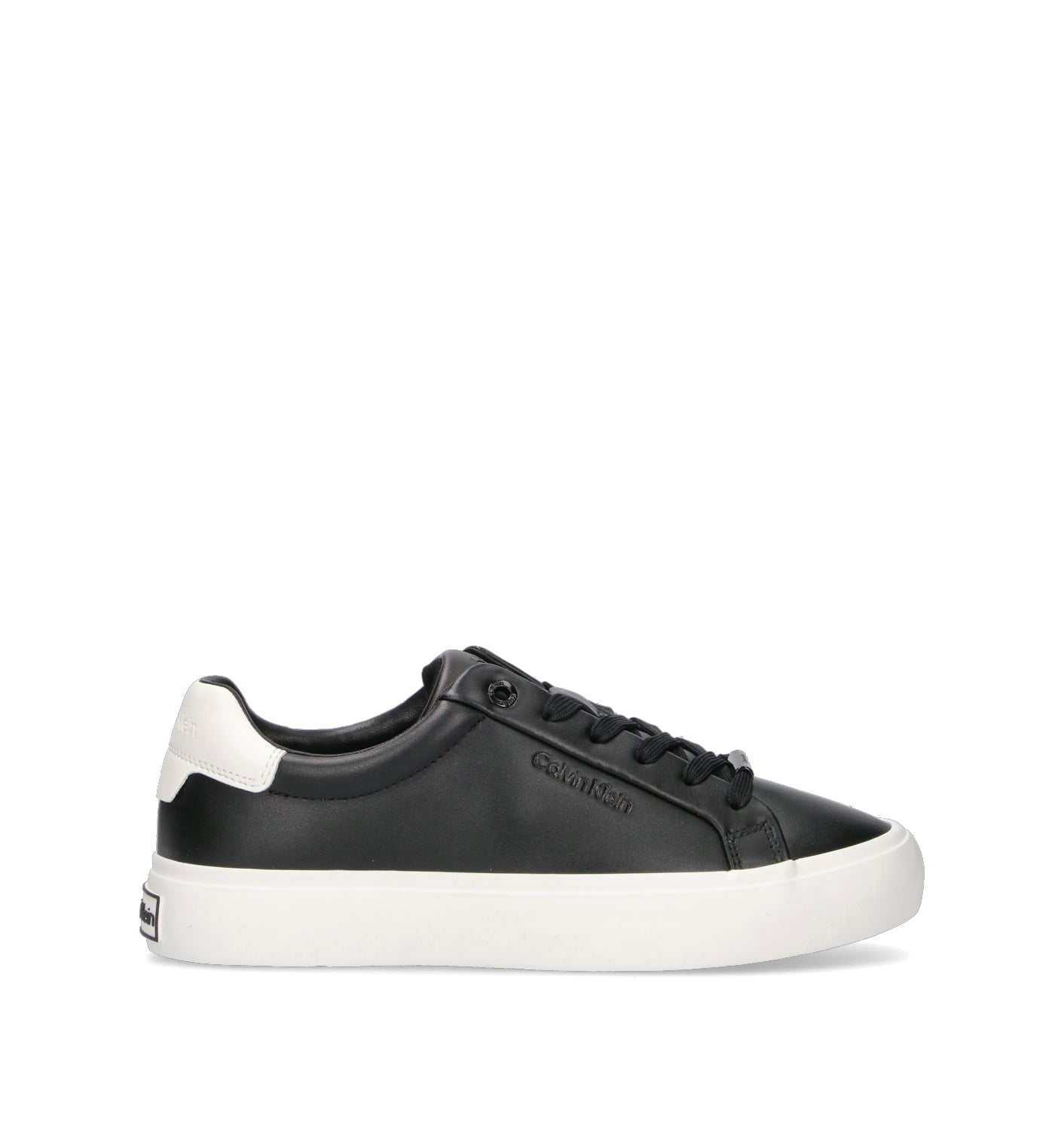 CALVIN KLEIN Sneaker donna nera in pelle