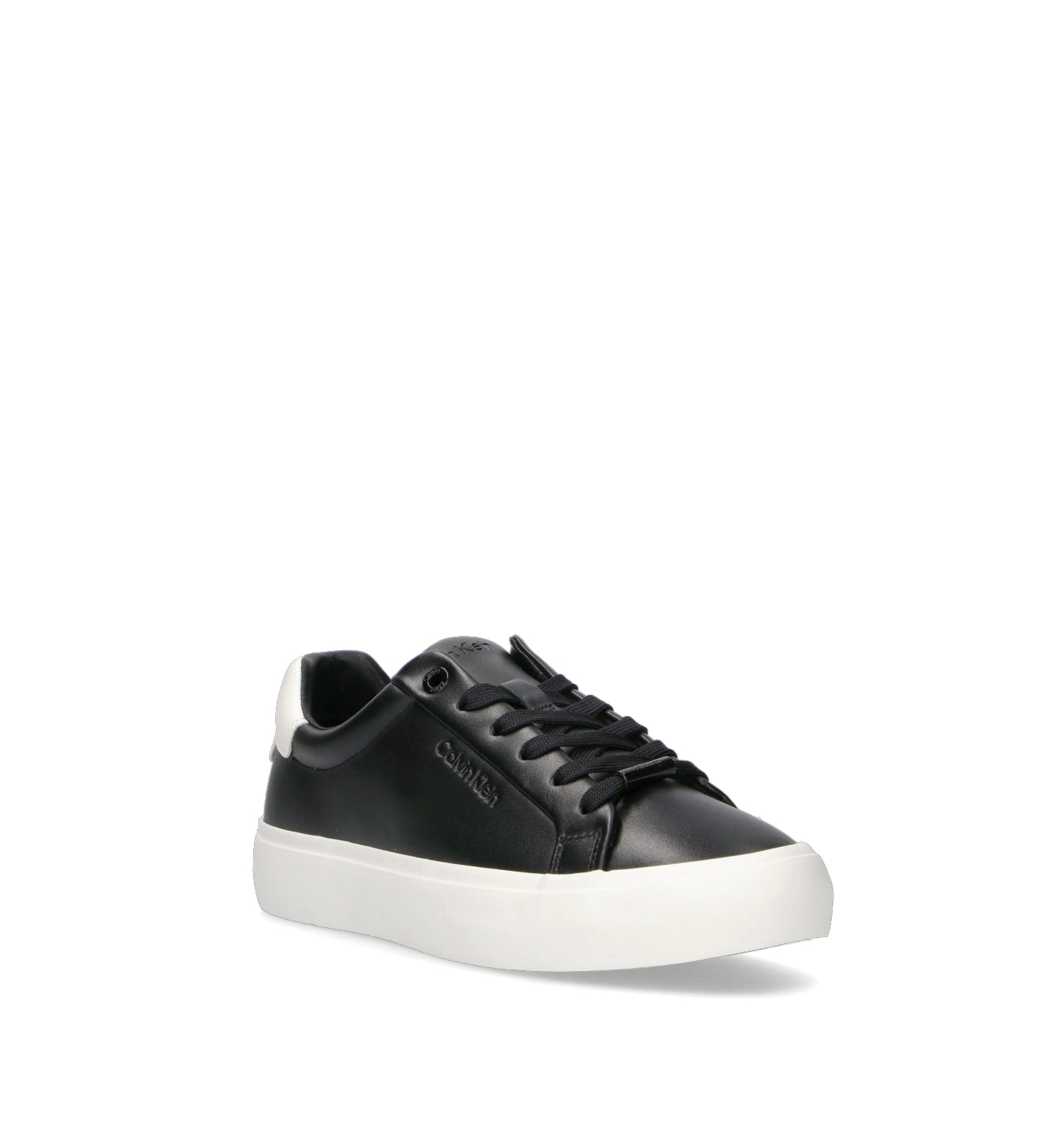 CALVIN KLEIN Sneaker donna nera in pelle