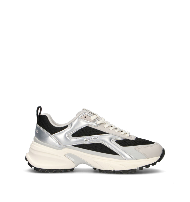 CALVIN KLEIN Sneaker donna nera/argento