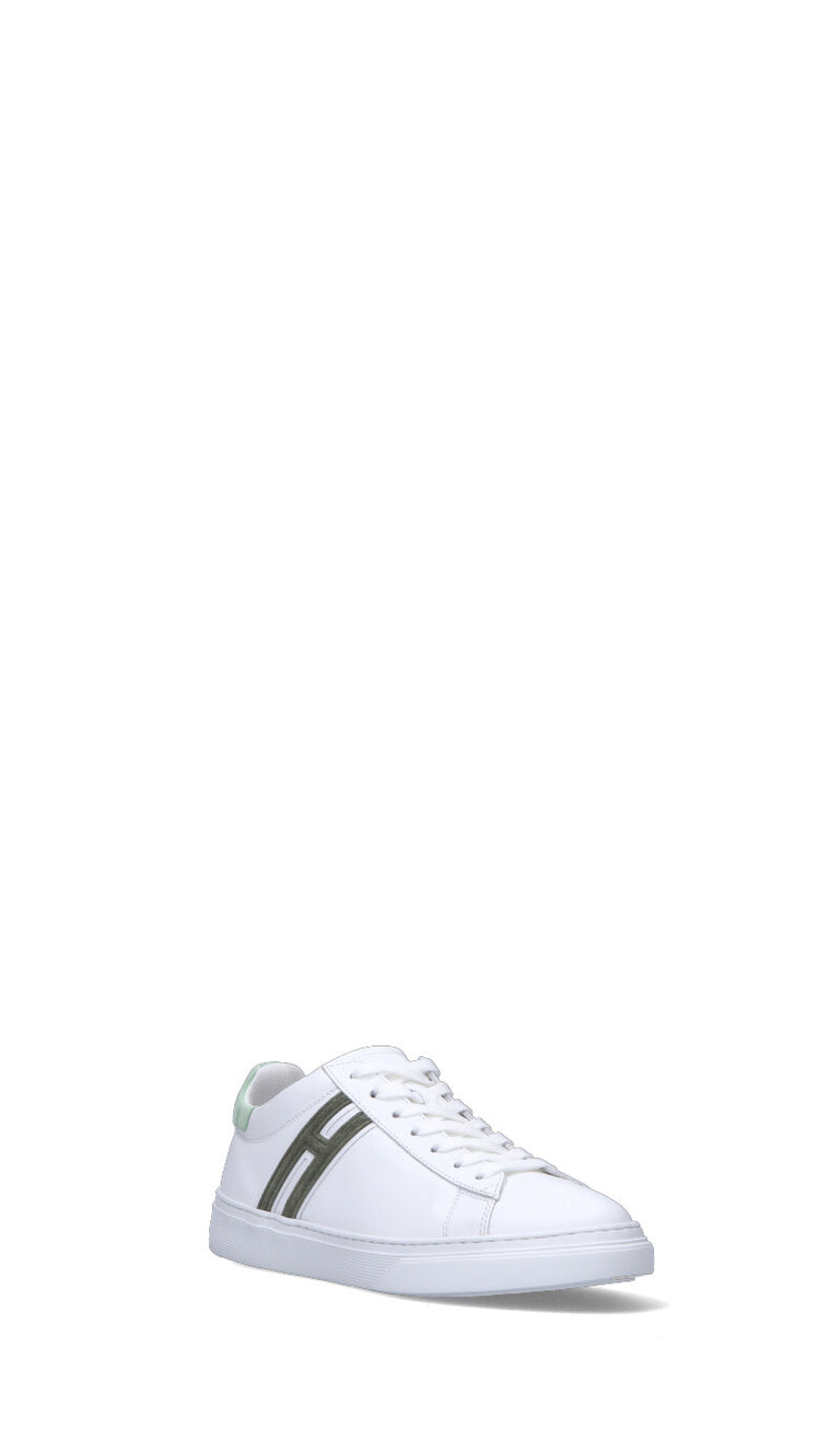 HOGAN Sneaker uomo bianca/acquamarina in pelle