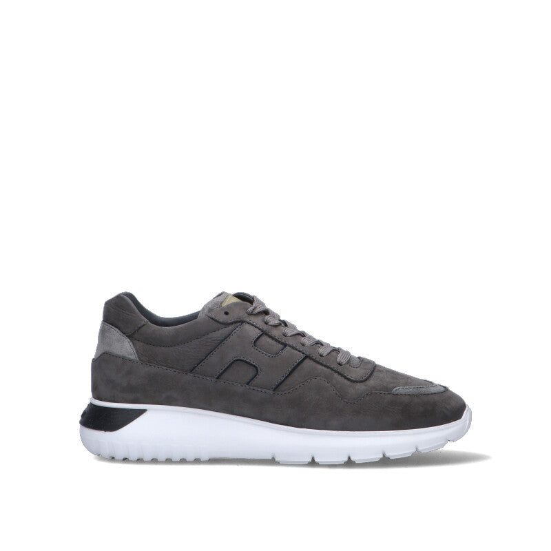 HOGAN - H483 Sneaker uomo grigia in suede