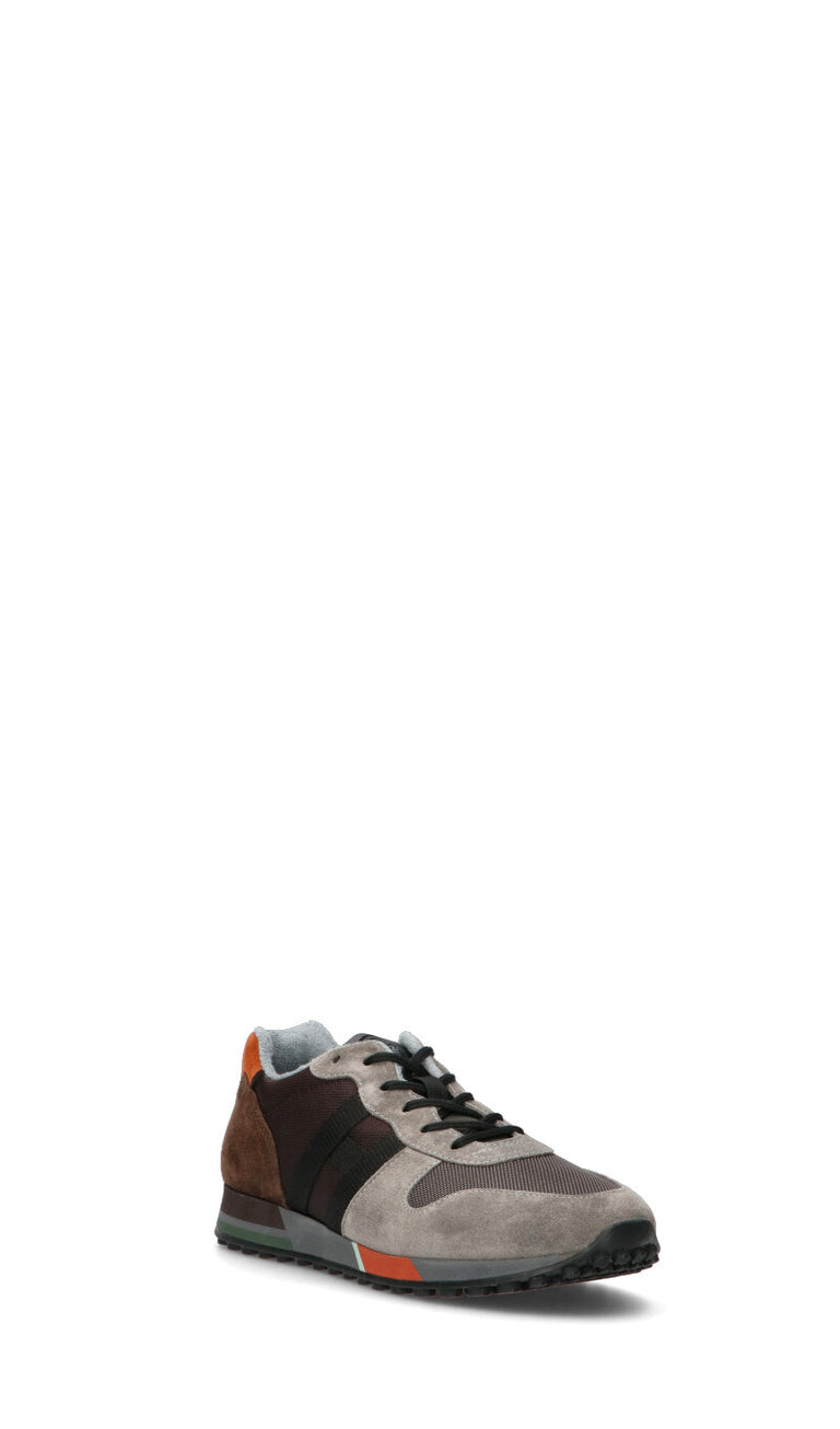 HOGAN Sneaker uomo grigia/marrone in pelle