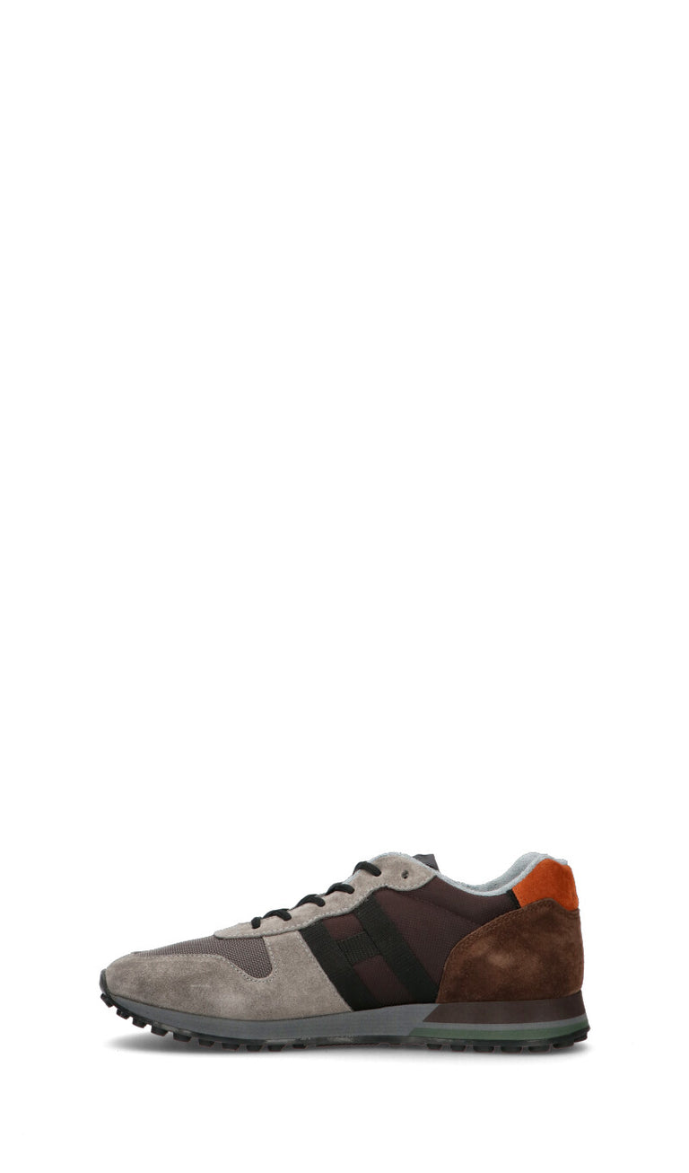 HOGAN Sneaker uomo grigia/marrone in pelle