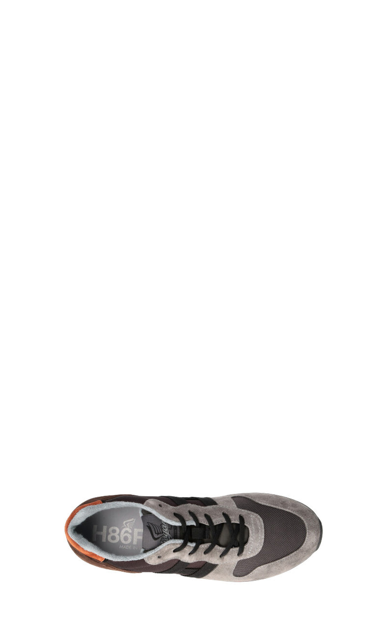 HOGAN Sneaker uomo grigia/marrone in pelle