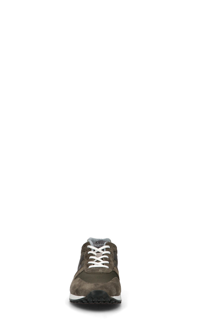HOGAN Sneaker uomo grigia/militare in suede