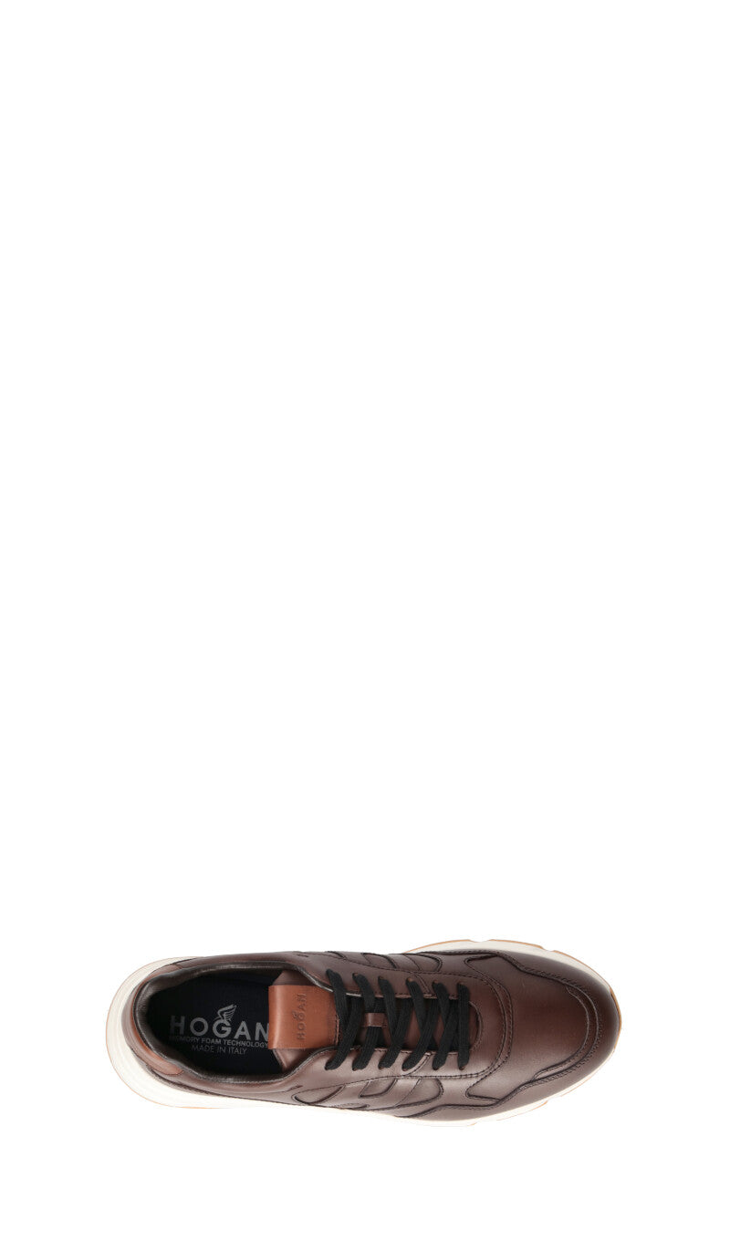 HOGAN - HYPERLIGHT Sneaker uomo marrone in pelle