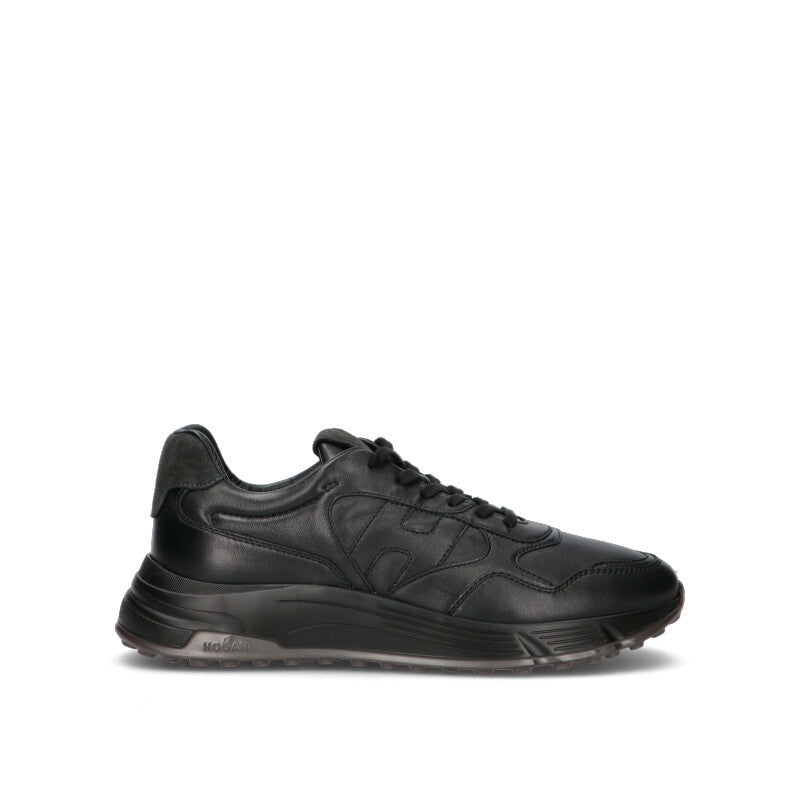 HOGAN - HYPERLIGHT Sneaker uomo nera in pelle