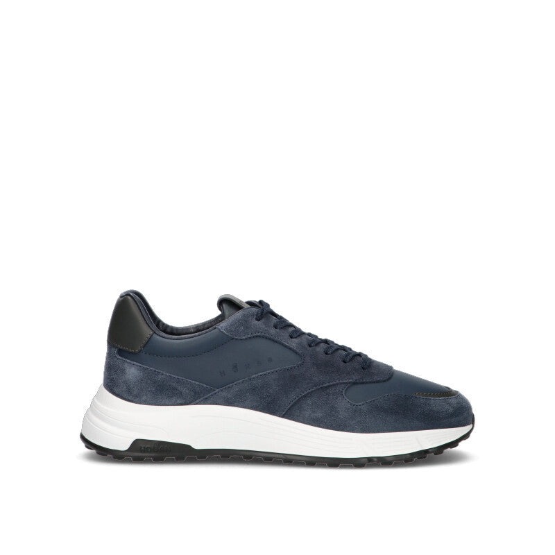 HOGAN - HYPERLIGHT Sneaker uomo blu in suede